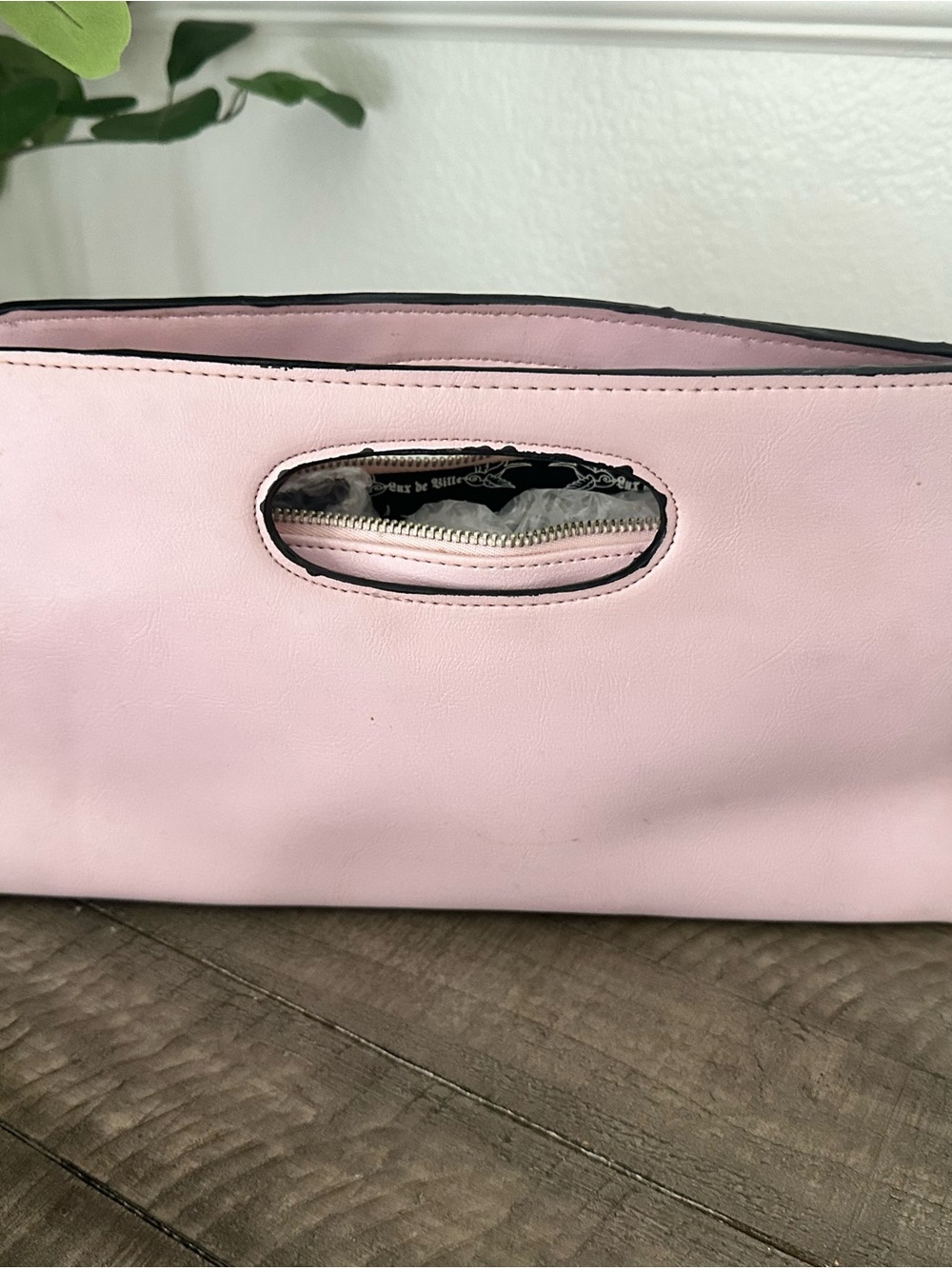Pink Studded Bird Print Handbag - Picture 2 of 3